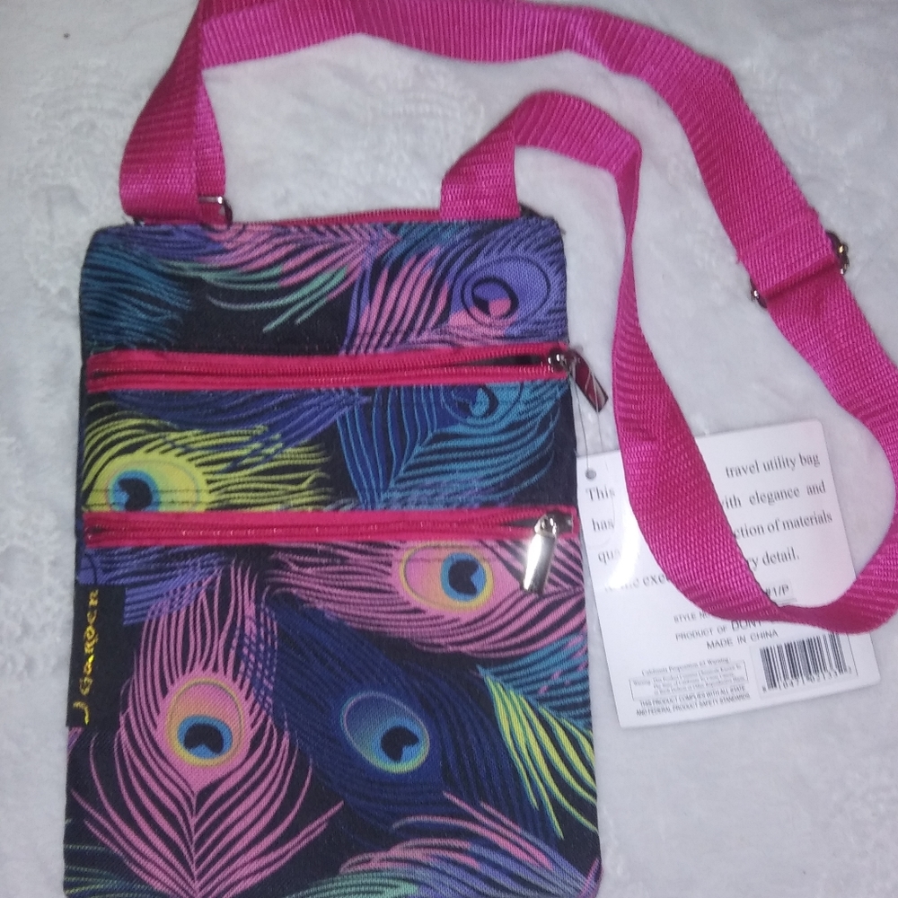 (nwt) J Garden-peacock "zip + go" utility bag